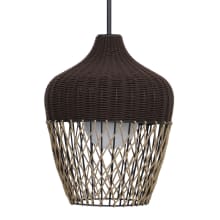 Hannha 22" Wide Pendant with Weaved Cord Shade