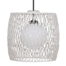 Lara 18" Wide Pendant with Weaved Cord Shade