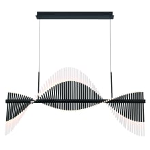 Voltik 59" Wide LED Abstract Linear Chandelier