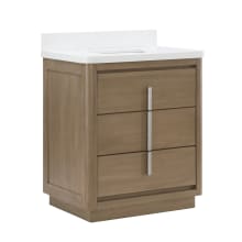 Design Studio 30" Wall Mounted Single Basin Vanity Set with Cabinet and Quartz Vanity Top