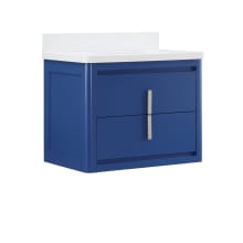 Design Studio 30" Wall Mounted Single Basin Vanity Set with Cabinet and Quartz Vanity Top