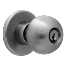 W Series Single Cylinder Keyed Entry Keyed Entry/Office Hana Door Knob Set with Small Format Interchangeable Core