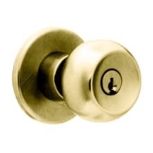 X Series Office Keyed Entry Knob Set with Troy Knob and Gala Rose
