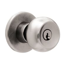 X Series Dormitory Keyed Entry Knob Set with Troy Knob and Gala Rose