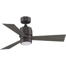 Zonix Wet Custom 44" 3 Blade Indoor / Outdoor Ceiling Fan - Remote Control and LED Light Kit Included