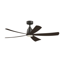 Kute5 52" 5 Blade Indoor / Outdoor Smart LED Hanging Ceiling Fan