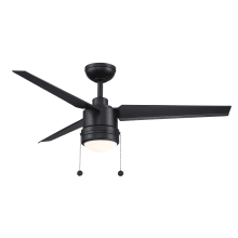 PC-DC 52" 3 Blade Indoor / Outdoor Smart LED Hanging Ceiling Fan