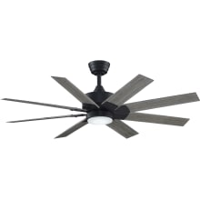 Levon Custom 52" 8 Blade Indoor / Outdoor Smart LED Ceiling Fan with Remote Control