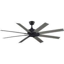 Levon Custom 64" 8 Blade Indoor / Outdoor Smart Ceiling Fan with Remote Control
