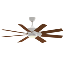 Levon Custom 52" 8 Blade Indoor / Outdoor Smart LED Ceiling Fan with Remote Control