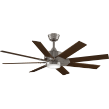 Levon Custom 52" 8 Blade Indoor / Outdoor Smart LED Ceiling Fan with Remote Control