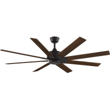 Levon Custom 64" 8 Blade Indoor / Outdoor Smart Ceiling Fan with Remote Control
