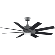 Levon Custom 52" 8 Blade Indoor / Outdoor Smart LED Ceiling Fan with Remote Control