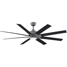 Levon Custom 64" 8 Blade Indoor / Outdoor Smart LED Ceiling Fan with Remote Control