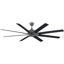 Levon Custom 72" 8 Blade Indoor / Outdoor Smart Ceiling Fan with Remote Control