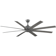 Levon Custom 72" 8 Blade Indoor / Outdoor Smart Ceiling Fan with Remote Control