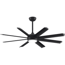 Stellar Custom 56" 8 Blade Indoor / Outdoor DC Motor Ceiling Fan - Remote Control and LED Light Kit Included