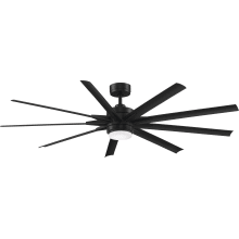 Odyn Custom 72" 9 Blade Indoor / Outdoor DC Motor Ceiling Fan - Remote Control and LED Light Kit Included