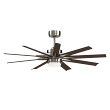Odyn Custom 56" 9 Blade Indoor / Outdoor DC Motor Ceiling Fan - Remote Control and LED Light Kit Included