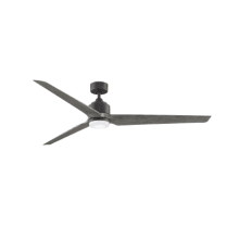 TriAire Custom 72" 3 Blade Indoor / Outdoor LED Ceiling Fan with Remote Control