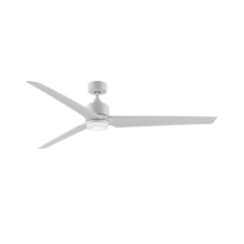 TriAire Custom 72" 3 Blade Indoor / Outdoor LED Ceiling Fan with Remote Control