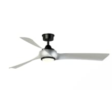 Wrap Custom 60" 3 Blade Indoor / Outdoor LED Ceiling Fan with Remote Control