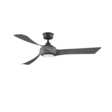 Wrap Custom 56" 3 Blade Indoor / Outdoor LED Ceiling Fan with Remote Control