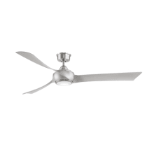 Wrap Custom 64" 3 Blade Indoor / Outdoor LED Ceiling Fan with Remote Control
