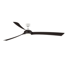 Wrap Custom 84" 3 Blade Indoor / Outdoor LED Ceiling Fan with Remote Control