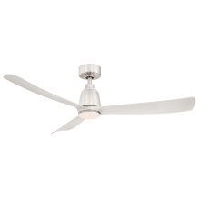 Kute 52" 3 Blade Indoor / Outdoor Smart LED Hanging Ceiling Fan
