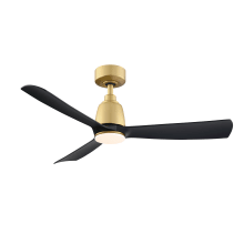 Kute 44 44" 3 Blade Indoor / Outdoor Smart Ceiling Fan with Remote Control