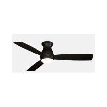 Hugh 52" 3 Blade Hugger Indoor / Outdoor Ceiling Fan - Remote Control and LED Light Kit Included