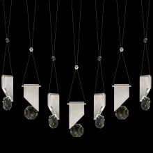 ARIA 14 Light 60" Wide Integrated LED Crystal Linear Pendant with Shades