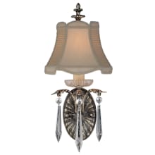 Winter Palace Single-Light Wall Sconce with Palmette Clustered Icicle Crystals