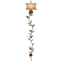 A Midsummer Night's Dream Single-Light Wall Sconce with Linen Shade and Crystal Accents