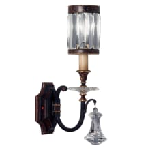Eaton Place Single-Light Wall Sconce with Channel-Set Crystal Diffuser and Crystal Accents