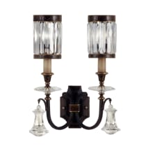 Eaton Place Two-Light Wall Sconce with Channel-Set Crystal Diffuser and Crystal Accents