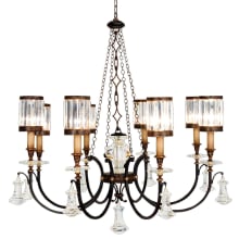 Eaton Place Eight-Light Single-Tier Chandelier with Channel-Set Crystal Diffusers and Crystal Accents