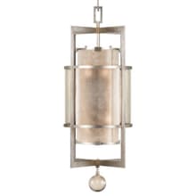 Singapore Moderne Silver 18" Diameter Six-Light Foyer Pendant with Mica and Glass Diffuser Panels