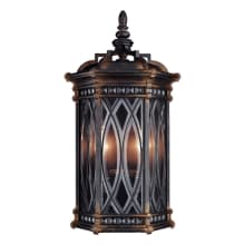 Warwickshire Two-Light Outdoor Wall Sconce with Beveled Leaded Glass Panels