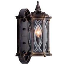 Warwickshire Single-Light Outdoor Wall Sconce with Beveled Leaded Glass Panels