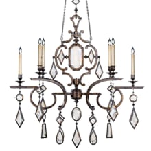 Encased Gems Six-Light 2 Tier Chandelier with Clear Crystal Accents