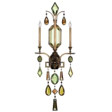 Encased Gems Three-Light Wall Sconce with Multi-Color Crystal Accents