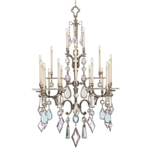 Encased Gems Twenty-Four-Light Three-Tier Chandelier with Multi-Color Crystal Accents