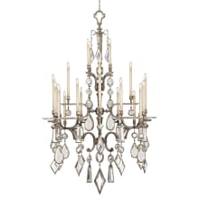 Encased Gems Twenty-Four-Light Three-Tier Chandelier with Clear Crystal Accents
