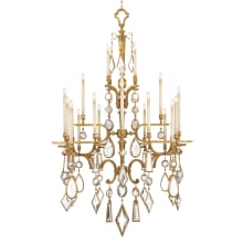 Encased Gems Twenty-Four-Light Three-Tier Chandelier with Clear Crystal Accents