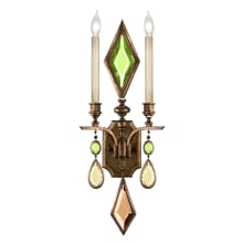Encased Gems Two-Light Wall Sconce with Multi-Color Crystal Accents
