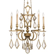 Encased Gems Five-Light Single-Tier Chandelier with Clear Crystal Accents
