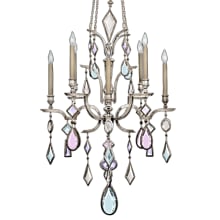 Encased Gems Eight-Light Two-Tier Chandelier with Multi-Color Crystal Accents