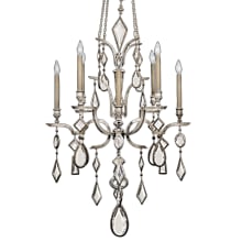 Encased Gems Eight-Light Two-Tier Chandelier with Clear Crystal Accents